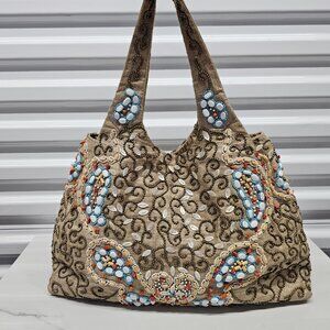Moyna New York Hand-beaded Hobo / Shoulder Bag